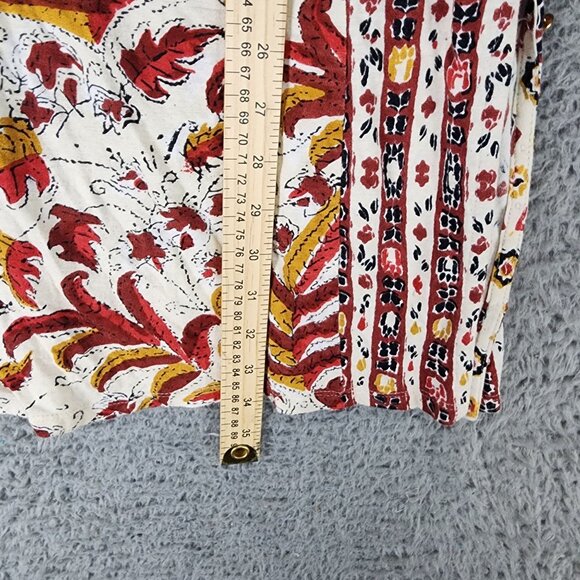 Soft Surroundings Dress Womens Large Brown Fall Print Button Side Knit Dress - Picture 5 of 11